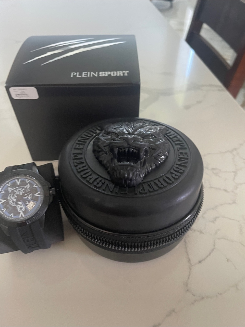 Plein Sport Black and Blue Camouflage Tiger Dial Unisex Watch - Picture 3 of 8